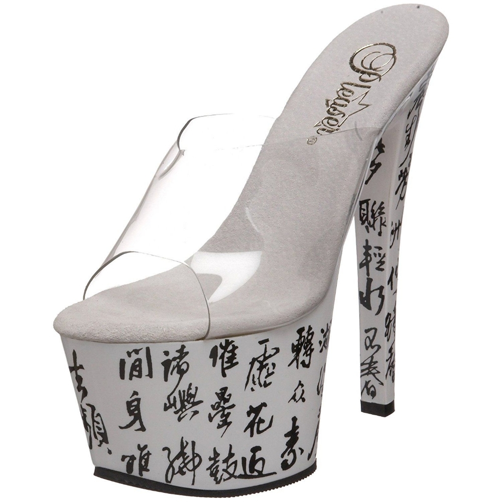 ISO! SKY 301-3 | Chinese Kanji Symbols | US size 7 | Pleaser Platform Heels